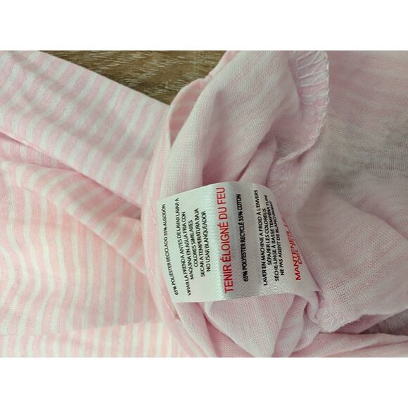 Life Is Good Pink Daisy Bee Nightgown Women’s L Striped Sleep Shirt NWT - Picture 12 of 12